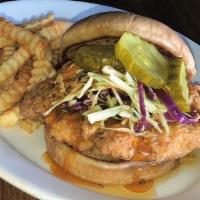 Nashville Hot Chicken Sandwich With Slaw · 