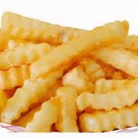 Crinkle Fries · Deep fried crinkled cut fries tossed in seasoned salt