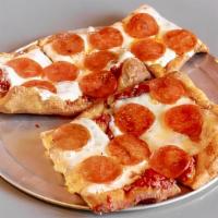 Pepperoni Pizza · Classic cheese pizza topped with pepperoni.