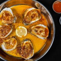 Steamed Oyster (6 Pieces) · 6 pieces of steamed oysters, choose cook level, choose seasoning, and then choose how spicy.