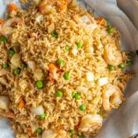 Cajun Rice With Jumbo Shrimp · 10 pieces of Jumbo Shrimp with cajun rice. Highly Recommended !