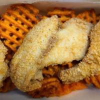 Fried Catfish Basket · Four boneless catfish fillet  comes with cajun fries or french fries or sweet potato fries o...