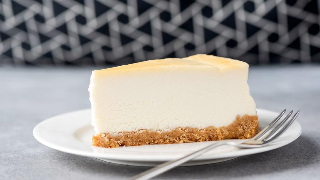 Cheesecake · Classic cheesecake with a rich, dense, smooth, and creamy consistency. Served in customer's choice of flavor.