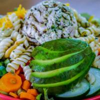 Tidbit Special * · Our Signature Salad! A fresh garden salad with Chicken Chunks, Pasta Salad, Cheddar Cheese, ...