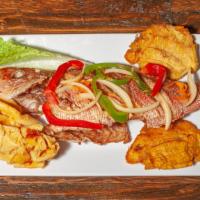  Poisson Frit / Fried Fish  · Whole fish.Served with 2 Bannann Frit (Fried Plantains) and choice of 2 sides