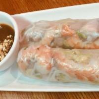 Fresh Salad Rolls With Shrimp & Pork · Gỏi Cuốn Tôm, Thịt. Two salad rolls with steamed pork and shrimp wrapped in rice paper. ...