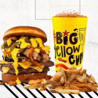 Online Exclusive- Bad*Ss Combo · Get a Bad*ss Combo ( Bad*ss Burger, regular fry, and Big Yellow Cup)