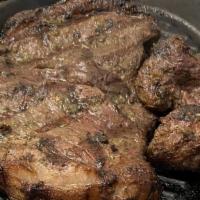 Grilled Steak / Carne Asada · Appetizing grilled steak and two sides of your choice. / apetitosa carne asada y dos acompañ...