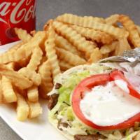 Gyro Combo · Gyro with a side and drink.