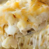 Mac & Cheese · Four perfectly blended cheeses, & cajun spiced béchamel creates this creamy guilty pleasure.