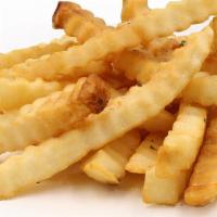 Neat · Crinkle-Cut Fries, lightly seasoned.