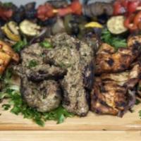 Mixed Grill For 2 · Ground beef kabob, grilled chicken, baby chicken.
