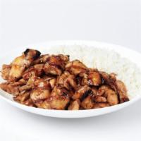 Grilled Bourbon Chicken · Grilled chicken wok-tossed in a sweet and savory bourbon sauce.