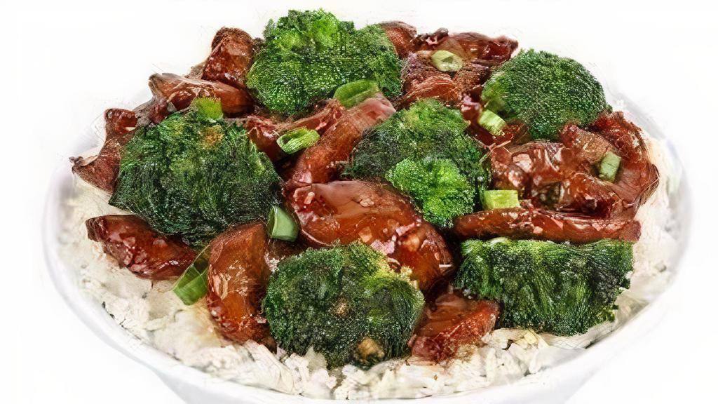 Beef & Broccoli · Grass-fed, wok-seared steak, garlic, ginger, scallions and broccoli. Tossed in a rich and sweet soy sauce.