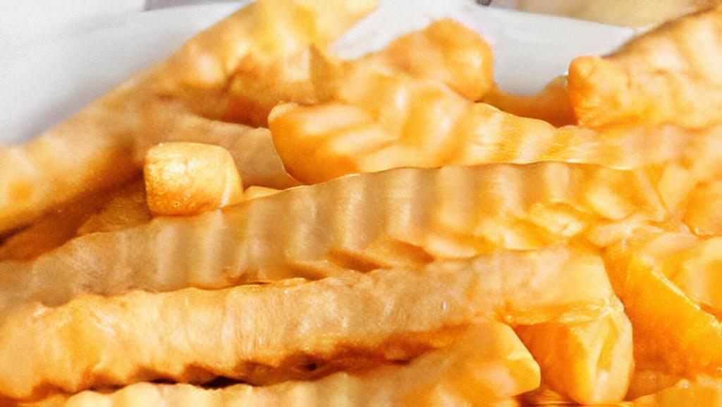 Lg Seasoned Crinkle Fries  · Crinkle fries seasoned with Lawrys seasoning salt.