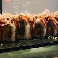 Surf & Turf Roll · Mixed crab, filet mignon, cucumber, scallion, bonito flakes.


Consuming raw or undercooked ...