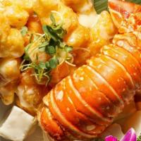 Lobster Roll · Tempura whole Florida tail, avocado, asparagus, masago, and cream sauce.


Consuming raw or ...