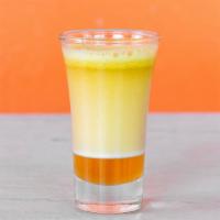 Antiflu Shot · Orange lemon turmeric ginger honey.