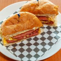 Pork Roll Sandwich · Kaiser Roll Toasted with Taylor Ham, Egg, Yellow American Cheese, and Mayo