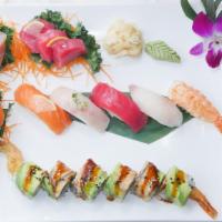 Sushi Combo · Eight pieces nigiri and tuna roll.

May contain raw or undercooked ingredients.