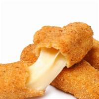 Mozzarella Sticks · Golden fried cheese sticks
