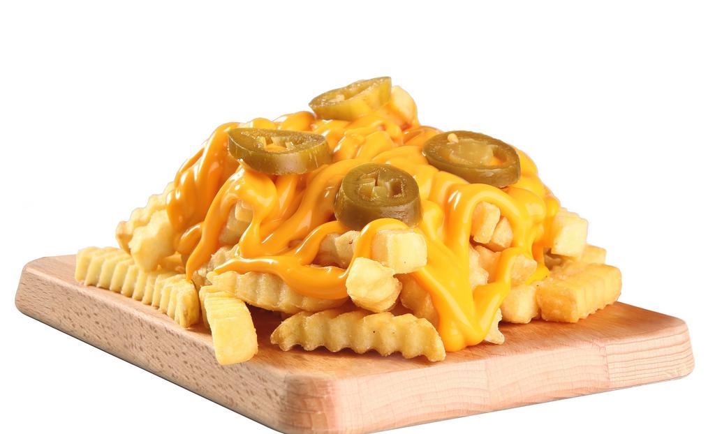 Cheese Fries · Fresh crinkle fries topped with  cheese an