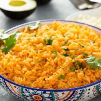 Yellow Rice · Steamed Spanish yellow rice with cilantro