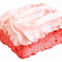 Strawberry Cake Slice · Cake Flavor: Strawberry
Icing: Strawberry Buttercream