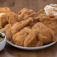 12 Piece Meal · Meal includes 3 Thighs, 3 Legs, 3 Breasts, & 3 Wings. Or 12 Breast Strips and 4 dipping sauc...