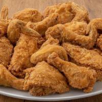 20 Piece Box · Box includes 5 Thighs, 5 Legs, 5 Breasts, & 5 Wings. Or 20 Breast Strips and 6 dipping sauce...