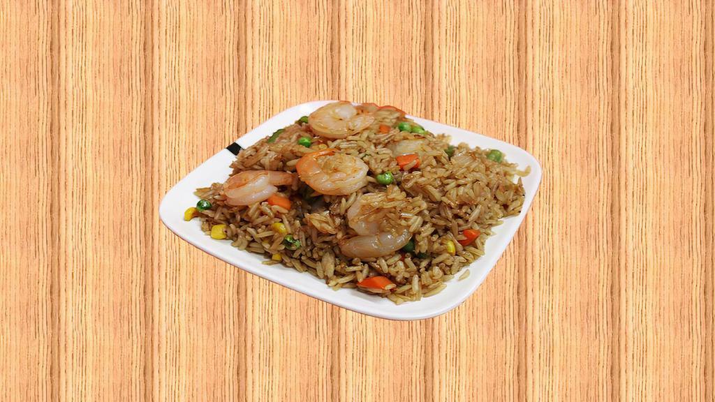 Shrimp Fried Rice · Served with onions and mixed vegetables.