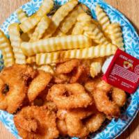 15 Pcs Shrimp Combo · Served with fries and drink.
