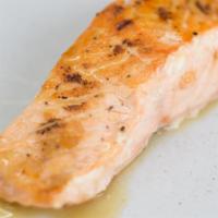 Seared Salmon · Scottish Salmon / Miso Glaze.