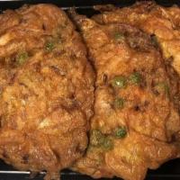 Vegetable Egg Foo Young · Comes with white rice or brown rice.