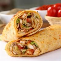 Grilled Chicken Wrap · Regular grilled chicken, lettuce, tomato, cheese served in a wrap.