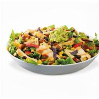 Southwest Chicken Sub Salad (Half) · Chicken, cheddar, guacamole, chipotle mayo. 520/680 calories.