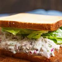 Tuna Salad · Albacore tuna, mayo, lettuce, tomato on white toast.