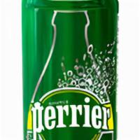 Perrier · Can of the famous French brand of carbonated bottled mineral water