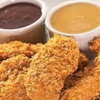 Tenders · 4 to 5 pieces of chicken tenders (about 10 oz).Add fries for an xtra charge.