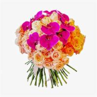 Roses & Orchids Bouquet · Bouquet 30 roses 10 orchids.