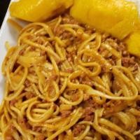 Spaghetti With Ground Beef · Pasta con Carne Molida