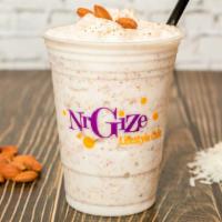 Almond Nut Smoothie · Almonds, coconut, multi-vitamin 25 gr whey protein.