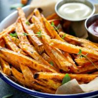 Sweet Potato Fries · Delicious sweet potato fries, seasoned and fried to perfection.