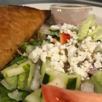 Spinach Pie App · with a Small Greek Salad