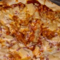 Hawaiian Pizza (X-Large 18'' - 8 Slices) · Tomato sauce, mozzarella cheese, pineapple, and ham.