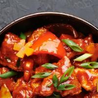 Chicken Manchurian · Chicken Manchurian consists of crispy coated boneless chicken pieces served in a spicy, tang...