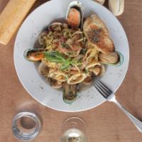 Linguini Frutti Di Mare · in a scampi sauce with shrimp, mussels, calamari and clams