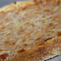 Large Thin Crust Create Your Own · Mozzarella Cheese and Pizza Sauce.  Sprinkled with Oregano and brushed with Olive Oil.