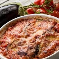 Parmigiana Di Melanzane 2.1 · Tempura fried eggplant, tomato sauce, parmigiano, basil