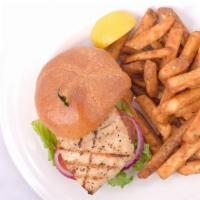 Fresh Mahi Sandwich · Hand-cut mahi filet served blackened, grilled or fried and served on a toasted bun with lett...